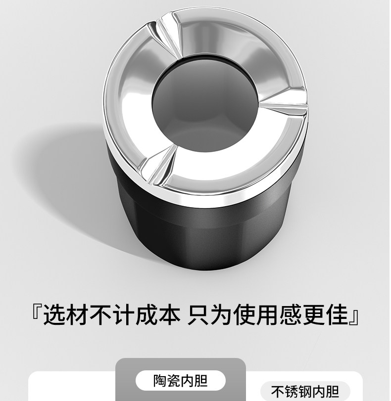 Cross-border bestseller: Car ashtray with rotating lid, high-end design for use inside the car, prevents ash from falling, a magical smoking accessory