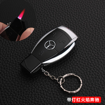 Mercedes-Benz key lighter simulation model mens straight inflatable windproof luxury car logo creative heterosexual fire engine