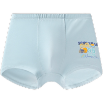 Songshan Cotton Shop Boxer pour adolescents hommes et femmes antibactérien respirant entrejambe bas pour grands enfants ne serre pas les fesses