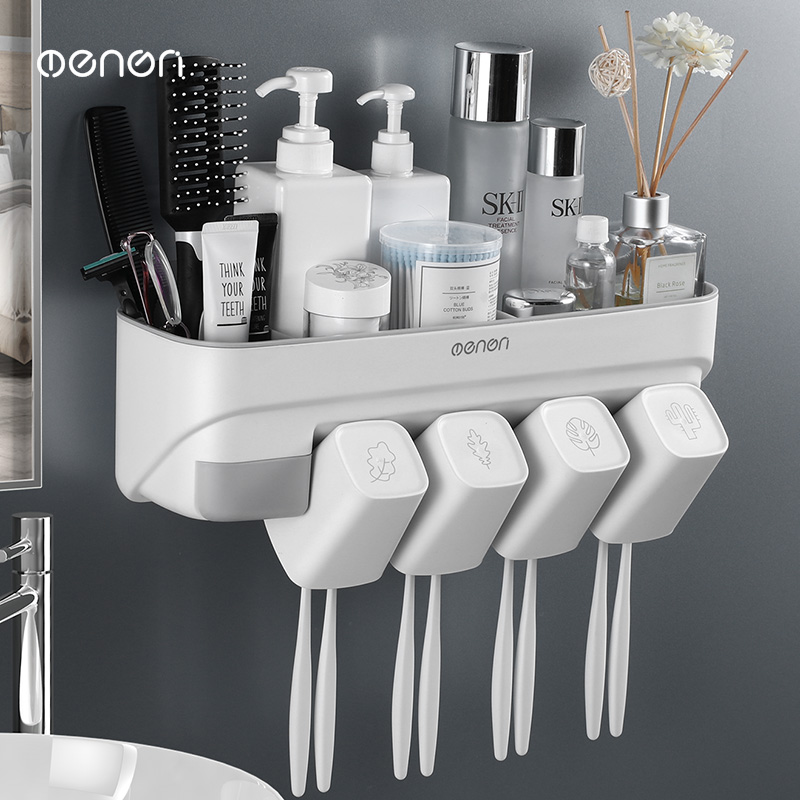 Suction Wall Type Toothbrush Shelving Free wall Wall-mounted Fully Automatic Squeeze Toothpaste Instrumental squeezer Squeezer MAKEUP ROOM SUIT