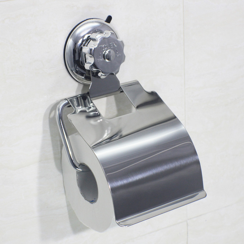 304 stainless steel powder room punch-free toilet paper roll toilet paper holder toilet paper holder toilet paper holder suction cup wall mount