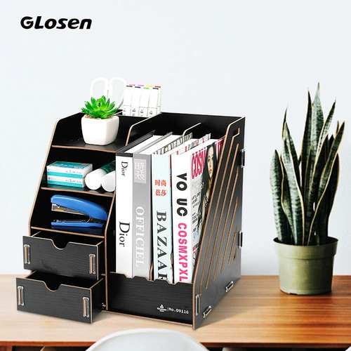 Деревянная большая коробка для хранения для документов, деревянные канцтовары, универсальная система хранения