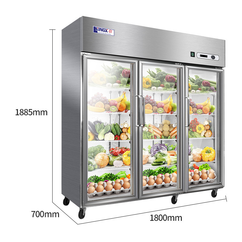 Star BC-1480Y Kitchen Fridge Three Doors Standing Display Cabinet Refrigerated Freshness