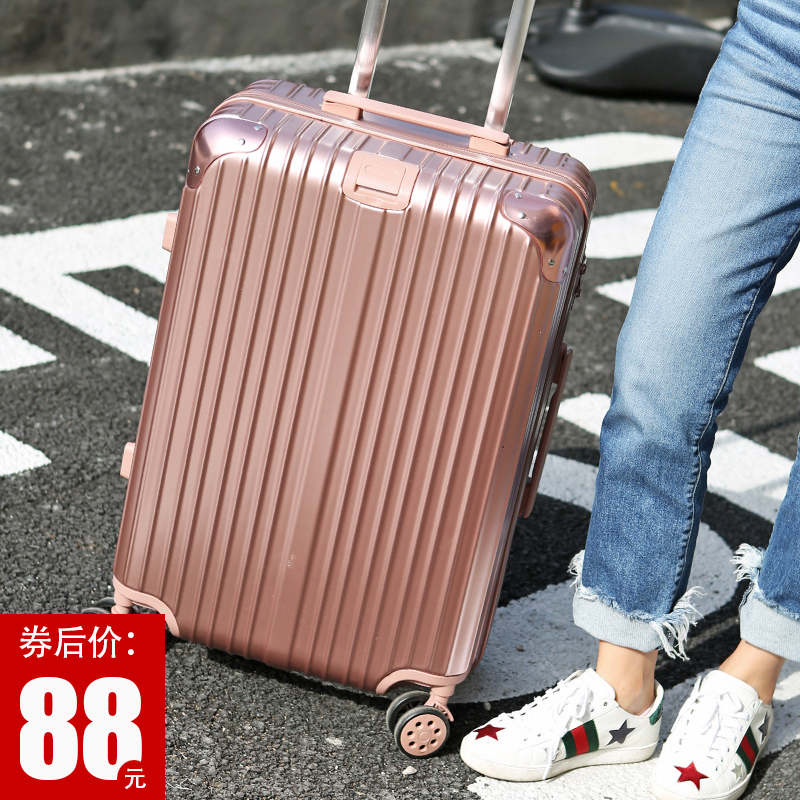 Suitcase ins female trolley case travel bag 20 Korean version password 24 leather case 28 inch universal wheel student male