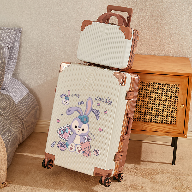 Luggage female small ins net red new trolley case 24 password light universal wheel leather case strong 20 inch