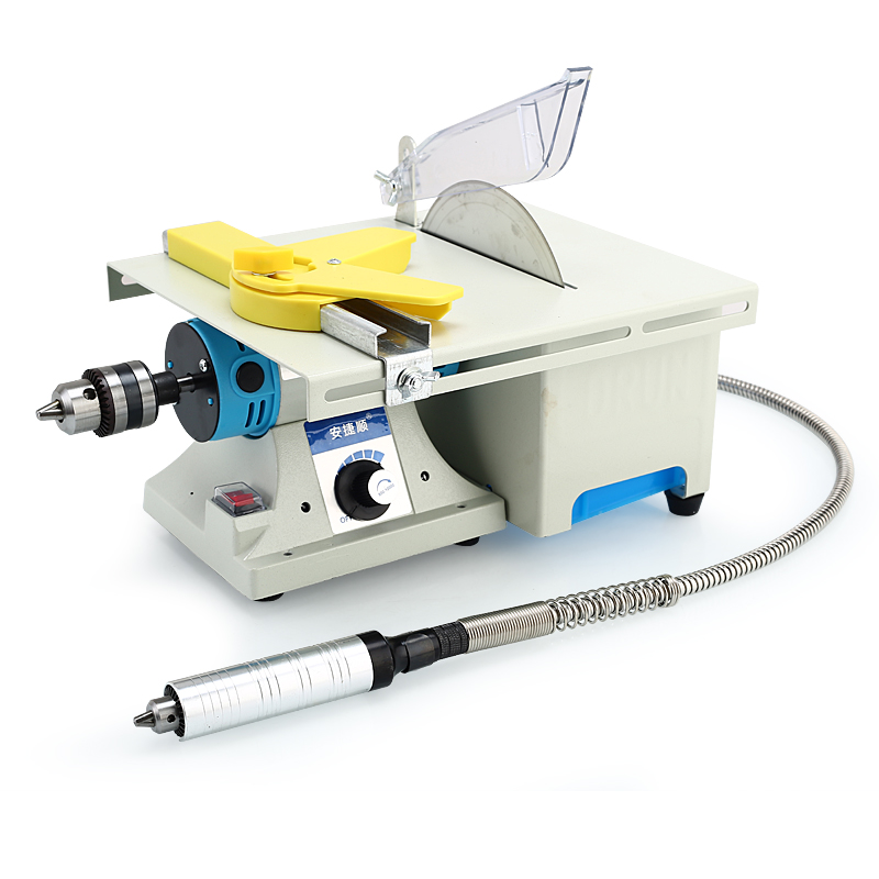 Amteshun 750W Desktop Multifunction Bench Mill Polishing Machine Jade Engraving Machine Foveball Honey Wax Electric Grinding Amber