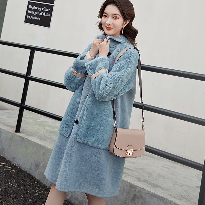 Anti-mùa cừu lông cừu lỏng lẻo 2019 Hàn Quốc phiên bản của hạt cashmere nhung áo lông thú một cỡ vừa cho tất cả áo