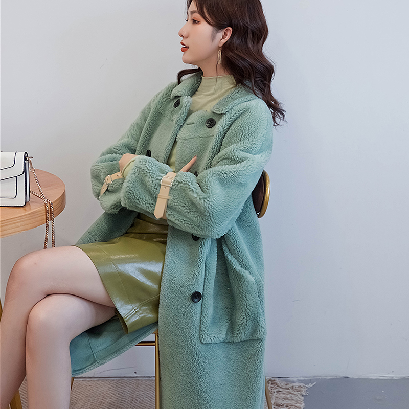 Anti-mùa cừu lông cừu lỏng lẻo 2019 Hàn Quốc phiên bản của hạt cashmere nhung áo lông thú một cỡ vừa cho tất cả áo