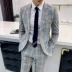 Cực kỳ mới kẻ sọc đỏ phù hợp với phù hợp với nhà tạo mẫu tóc xu hướng chú rể chú rể áo khoác nam cá tính áo khoác đẹp trai - Suit phù hợp áo vest nam hàn quốc Suit phù hợp