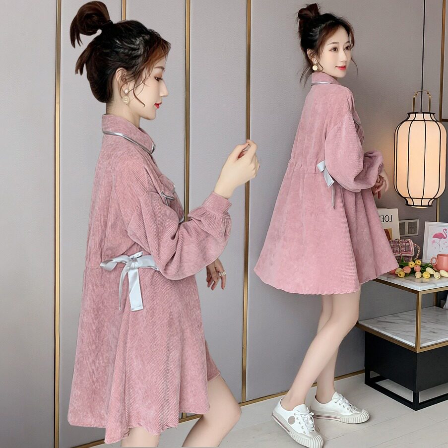 2021 early spring new style dresses for pregnant women in autumn suits