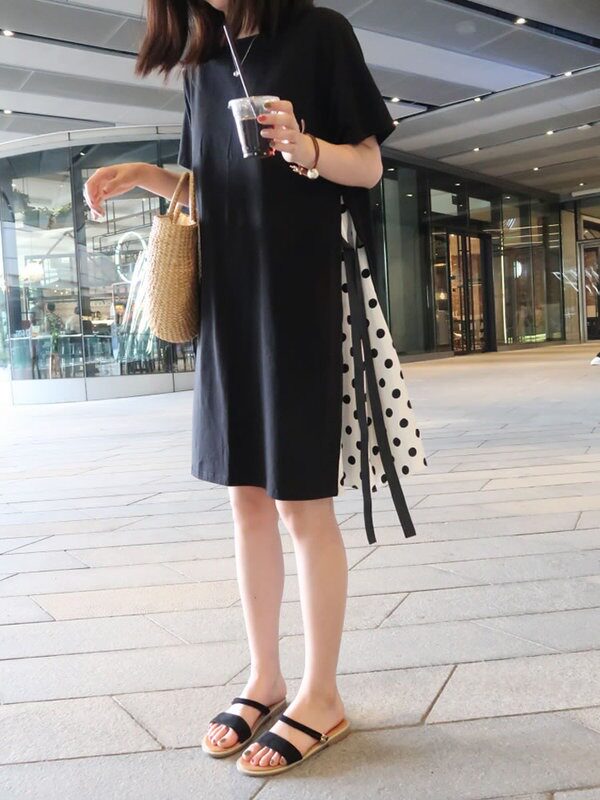 Pregnant women summer thin dress fashion loose large size long knee length skirt pure cotton skirt to cover belly small man