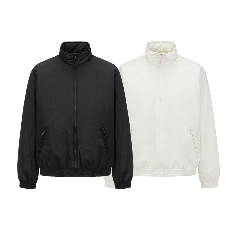 Sinonome Regular Version/Cotton Version Pleated Nylon Short Version Loose Stand Collar Coach Jacket Cotton Coat