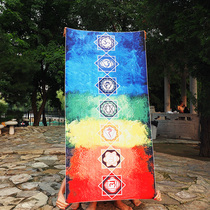 Seven Chakras Chakras Meditation Meditation Yoga Studio Spiritual energy Devotional tablecloth ins hanging cloth Large Tarot wall cloth