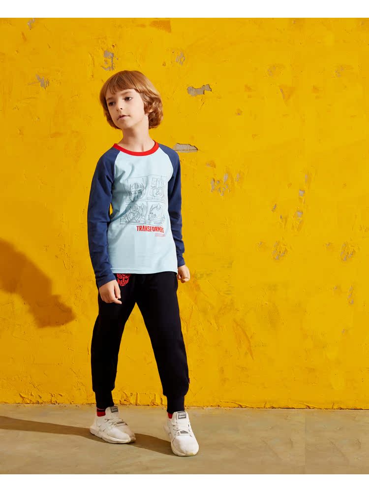 Xiaohu Bao trẻ em đáy quần bé trai áo thun cotton dài tay mùa thu đông 2019 áo sơ mi trẻ em lớn mới cho bé thời trang cho bé