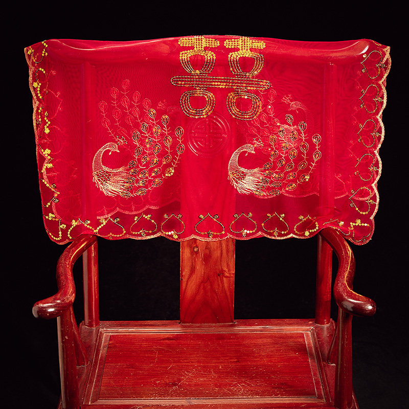 Wedding Bride Getou Wedding Lace Chinese Red Red Lid Head Wedding translucent cover head Gauze Yarn Thin