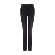 EMPORIO ARMANI Armani 2024 summer new womens cotton micro-elastic tight solid color jeans