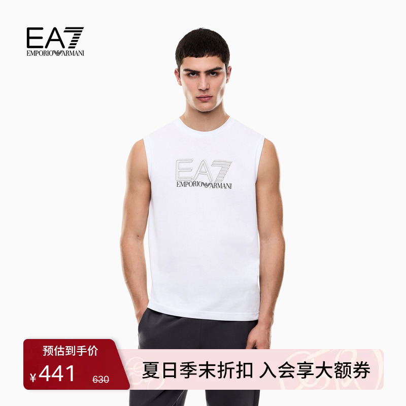 Emporio Armani/Armani Ea7/Summer New Men's Round Neck Printed Sports Style Pure Cotton Vest Emporio Armani/Armani Ea7/Summer New Men's Round Neck Printed Sports Style Pure Cotton Vest