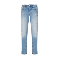 EMPORIO ARMANI Armani 2024 Autumn New Mens Pure Cotton Slim Straight Distressed Jeans