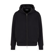 EMPORIO ARMANI Armani 2024 autumn new mens cotton hooded zipper sweatshirt jacket