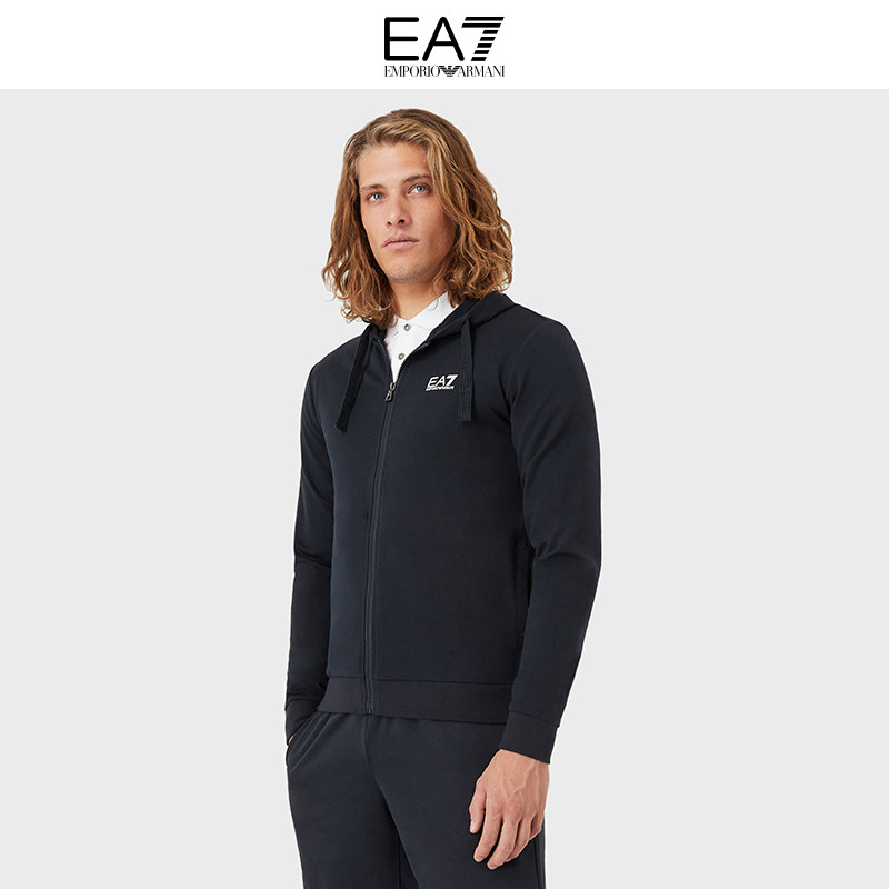 EMPORIO ARMANI Armani EA7 hooded zipper sweater men's autumn and winter