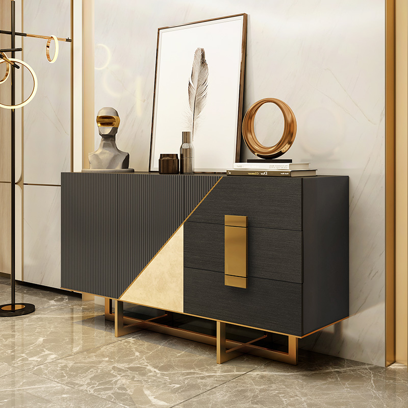 Ideostyle entrance to the family The modern minimalist Villa Modern Minima Villa living room Decorative Containing Cabinet Display Cabinet Master Bedroom Light Lavish Bucket