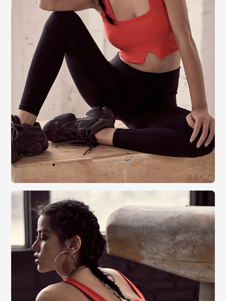Rebel N Rosa tích hợp đồ lót thể thao chống sốc cường độ cao phụ nữ có thể mặc vest làm đẹp - Đồ lót thể thao áo tank top gym