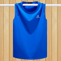 Cộng thêm phân bón XL không tay áo thun cotton cotton thể thao rộng rãi thoáng khí thấm mồ hôi thấm mồ hôi chạy vai ba lỗ