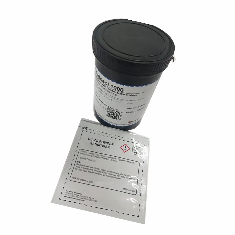 Screen printing consumables Kotutai 1000 capacity 1kg screen printing consumables textile water-borne photosensitive rubber wire mesh