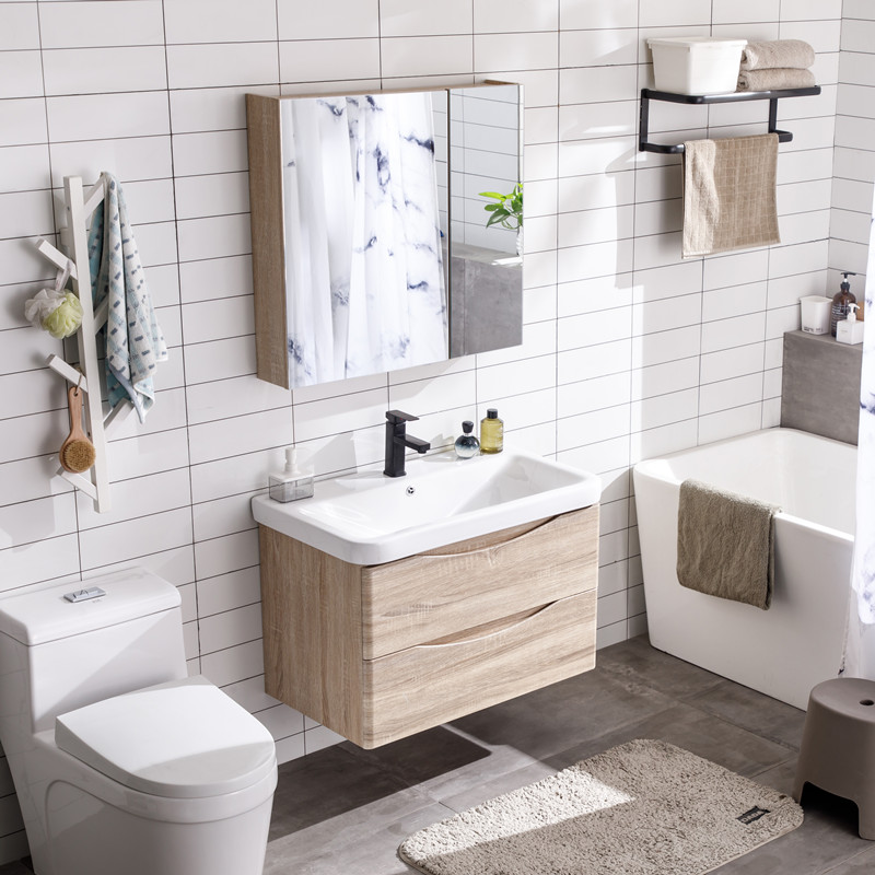 Nordic simple bathroom cabinet Powder room washbasin sink Bath cabinet washstand Export modern small apartment cabinet