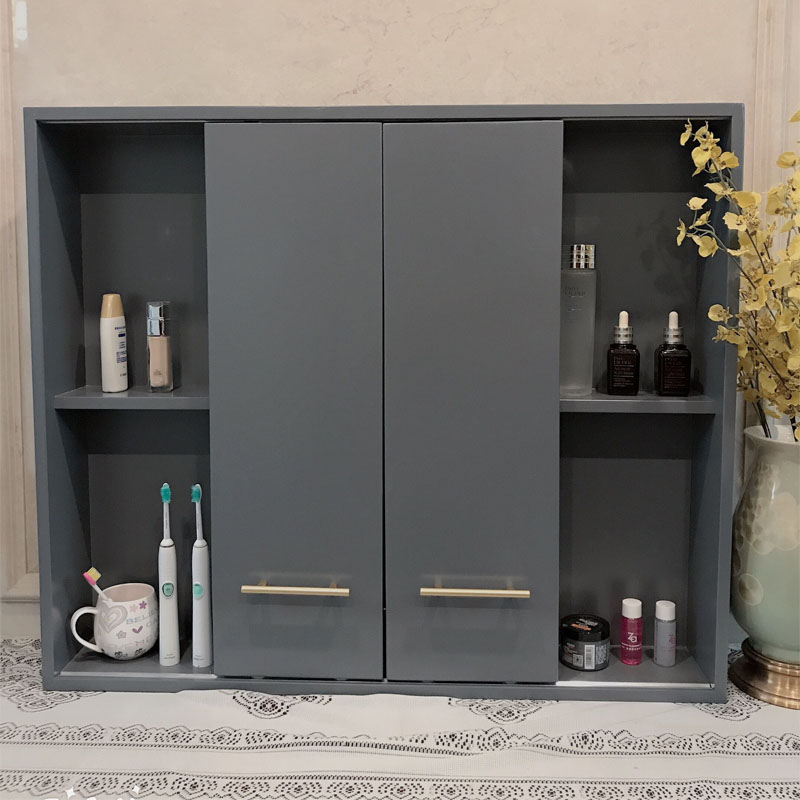 Modern minimalist oak solid wood invisible mirror cabinet concealed feng shui mirror cabinet Nordic light and luxurious concealed mirror intelligent bath mirror