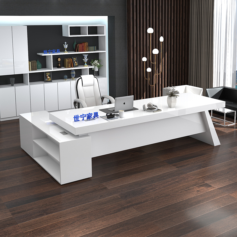 Boss desk president desk simple modern white supervisor manager desk executive desk office furniture boss desk
