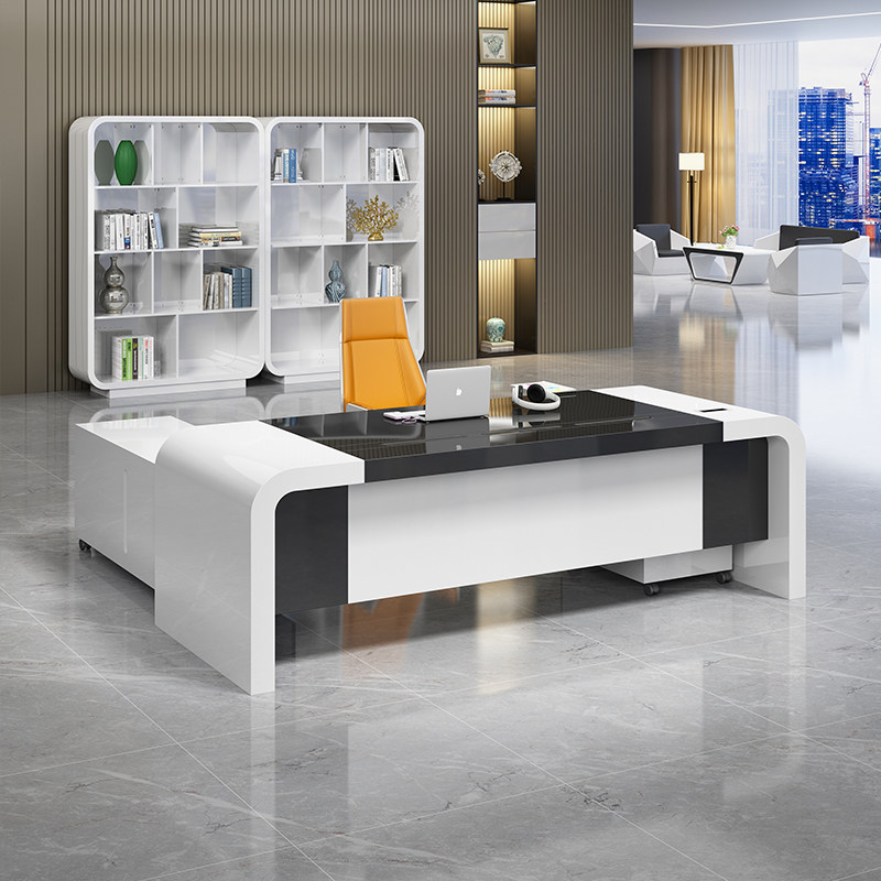 Boss Table Presidents Table Minimis Modern General Manager Single Desk Chair Big Bandae White Paint Office Furniture