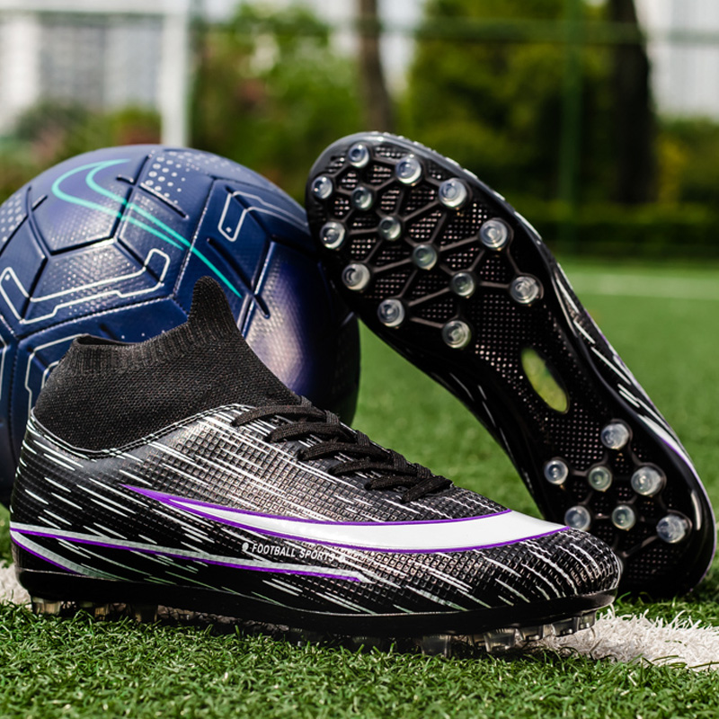 Mandarin Ducks High Cylinder Football Shoes Broken Nails male and female Assassin Nags children Students Indoor Large size size 45 Training Ball Shoe 46