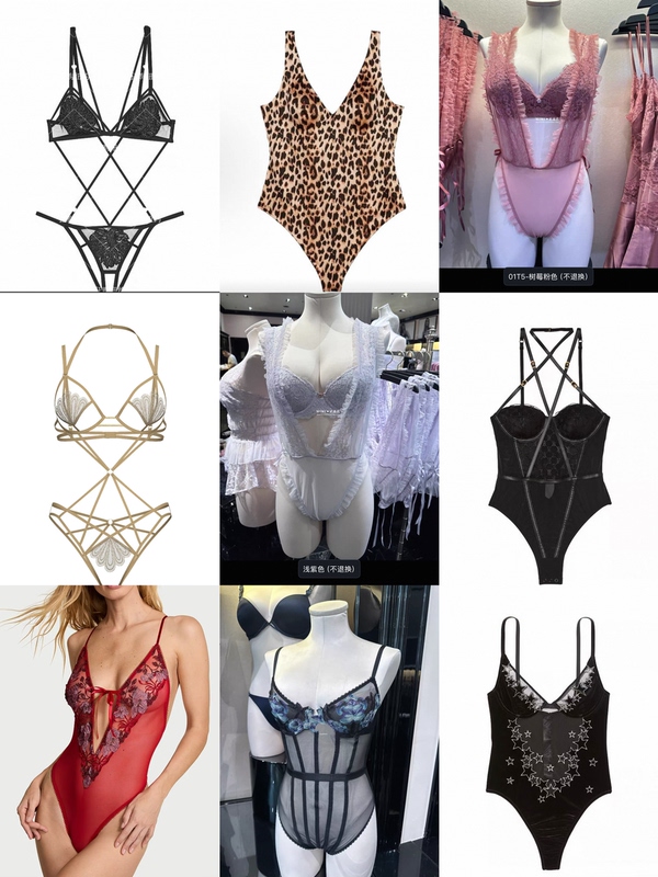 Victoria's Secret Show Ultra-Thin Runway Style Star Velvet Comfortable Shaping Bodysuit