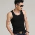 Áo vest nam cotton bó sát cơ thể bó sát thể thao bó sát lưng hẹp co giãn mùa hè áo thun cotton mùa hè - Áo vest cotton Áo vest cotton