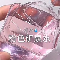 Розовая минеральная вода+пена наклейка