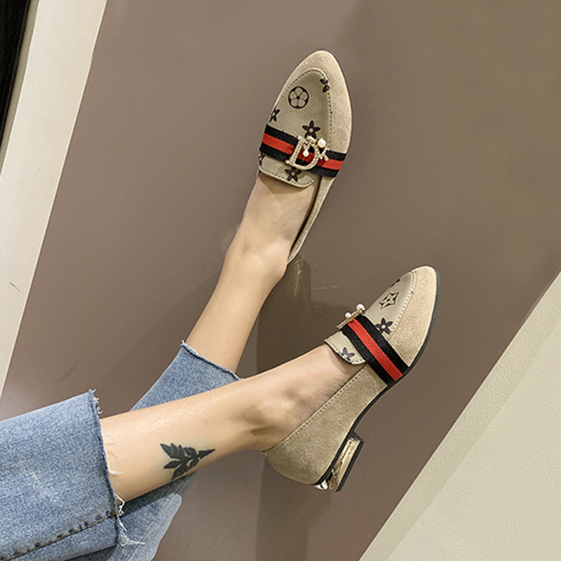 Doudou shoes women's net red 2022 new all-match soft-soled soft leather slip-on small leather shoes spring pregnant women flat shoes