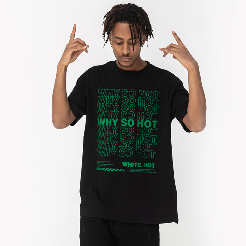 White HOT Green Letter Printing Casual Short Sleeve T - Shirt Couple Style