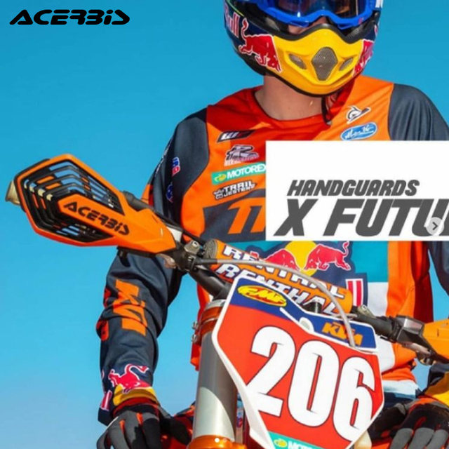 Italian Acerbis Off-Road Motorcycle Handguards, Anti-Fall, Anti-Sand and Stone Splash Protection, Bow Guard, Ktm Husqvarna
