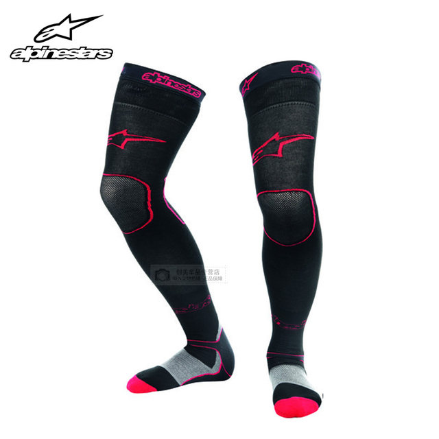 Italian A-Star Off-Road Motorcycle Compression Socks, Long Tube Cycling Quick-Drying Racing Leg Socks, Knee Protection Sports Socks