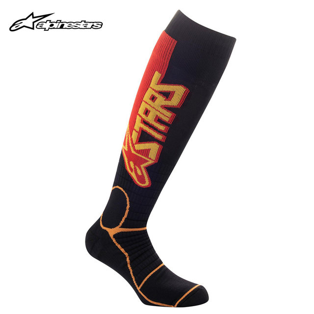 Italian A-Star Off-Road Motorcycle Compression Socks, Long Tube Cycling Quick-Drying Racing Leg Socks, Knee Protection Sports Socks