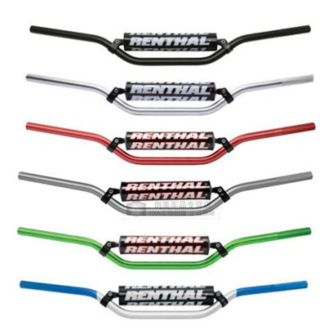 British Renthal Off-Road Motorcycle Handlebars 7/8 Modified Aluminum Alloy Handlebars 22 Non-Reducing Handlebars for Racing