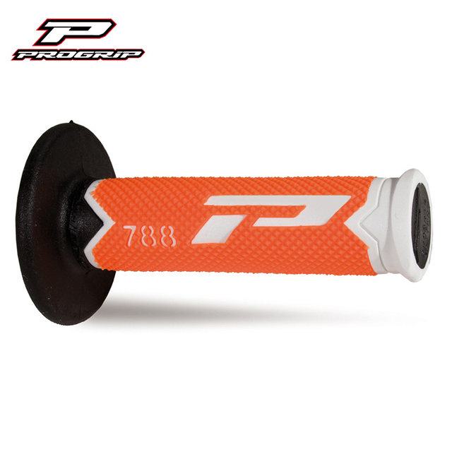 Made in Italy, Progrip Off-Road Motorcycle Handlebar Grips, Mxgp Same Style, Competitive Racing Rider Handlebar Grips, Dual Material