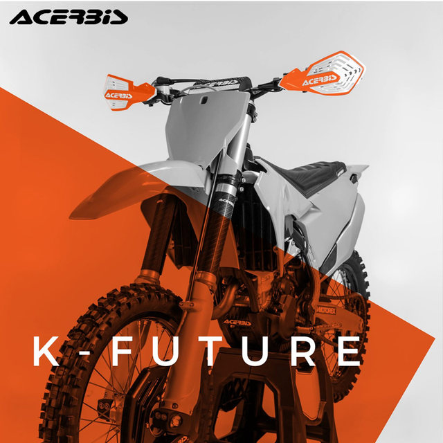 Italian Acerbis Off-Road Motorcycle Handguards, Anti-Fall, Anti-Sand and Stone Splash Protection, Bow Guard, Ktm Husqvarna