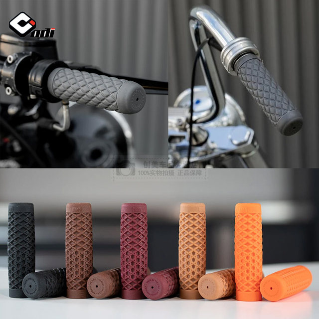 American-Made Odi Handlebar Grips Vans Collaboration Retro Motorcycle Harley Latte Modified Handlebar Rubber Grips Motorcycle Accessories