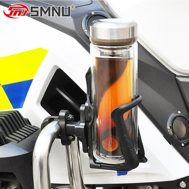 Smnu Motorcycle Water Cup Holder Modification Bracket Universal Aluminum Alloy Water Bottle Holder Adjustable Motorcycle Gear