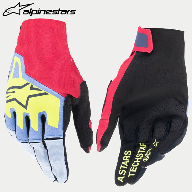 25 Italian A-Star Off-Road Motorcycle Riding Gloves Techstar Anti-Fall All-Season Racing Motorcycle Gloves for Men