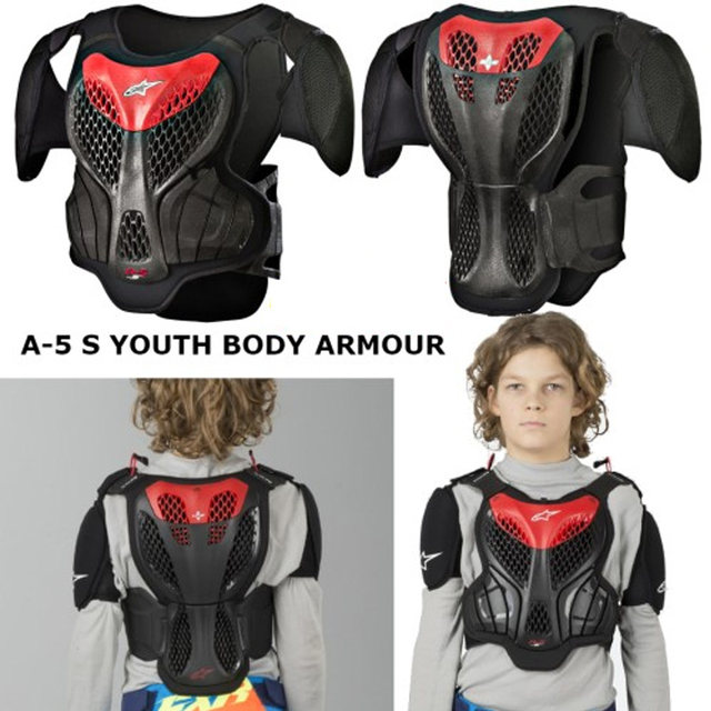 Italian A-Star Kidsren's Motorcycle Armor, Off-Road Cycling Youth Anti-Fall Breathable Balance Bike Chest Protector