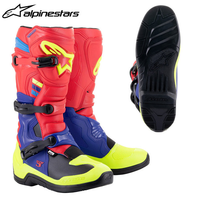 Alpinestars Motorcycle Off-Road Boots Tech 3 Rally Boots Anti-Fall Long Boots Motorcycle Boots Men's T3 Track