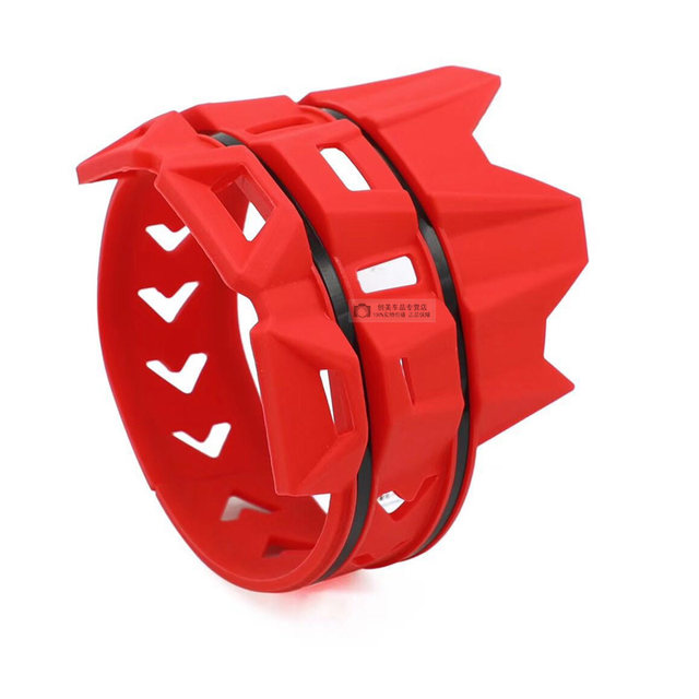 Caken Off-Road Motorcycle Exhaust Pipe Anti-Fall Ring Protective Rubber Wave Speeder Exhaust Anti-Fall Protection Ring